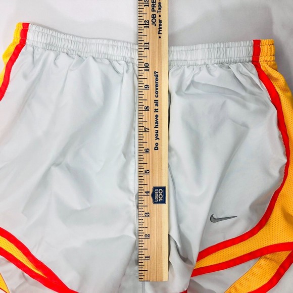 NIKE Running Shorts Women's Size S White Pink Dri-Fit W/ Interior Brief Lining - Picture 8 of 8